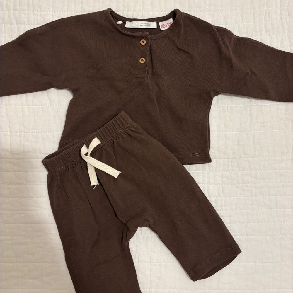Zara Boys Brown Set